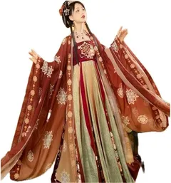 Hanfu Dress Women Chinese Ancient Hanfu Carnival Cosplay Costume Hanfu Green&Red Dress Large Size 1