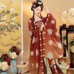 Hanfu Dress Women Chinese Ancient Hanfu Carnival Cosplay Costume Hanfu Green&Red Dress Large Size 3