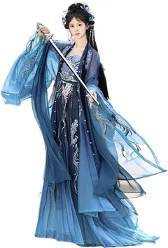Womens Hanfu Dress Chinese Tang Dynasty Embroidered Hezi Skirt Traditional Ancient Han Costume Fairy Skirt 1